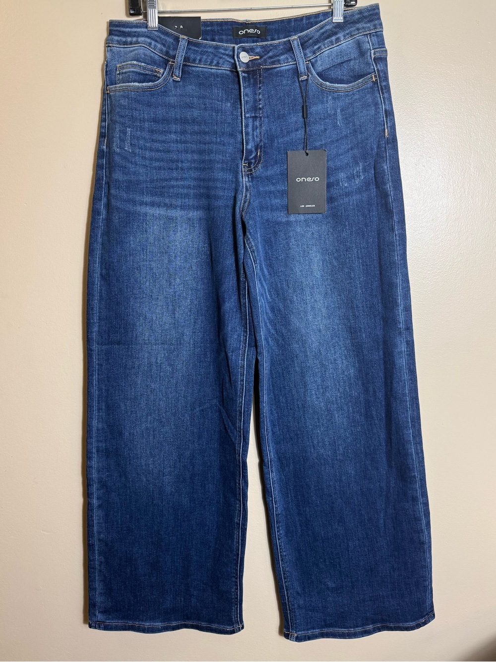 ONERO Wide Leg Jeans‎ Womens 32 Y2K Dark Wash Denim NWT